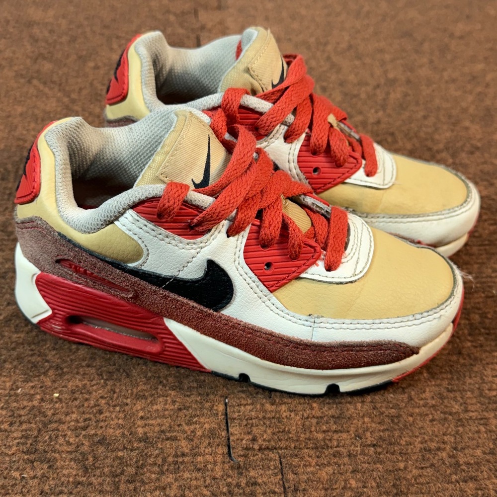 Nike Air Max 90 Kids Mars Stone Magma Orange Sneakers Size 12C CD6867-200